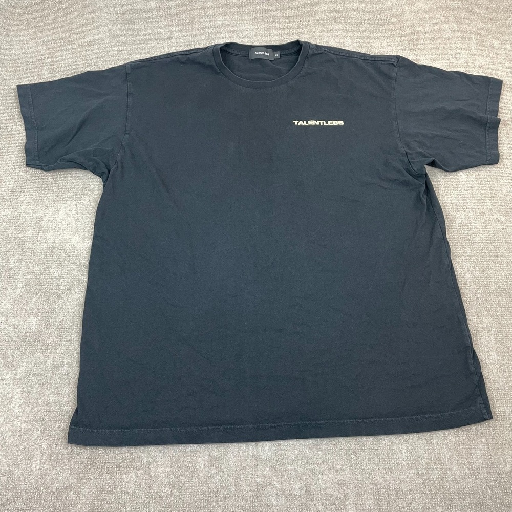 Talentless T-Shirt Men's XL Black Graphic Print Short Sleeve‎ Crew Neck Pullover